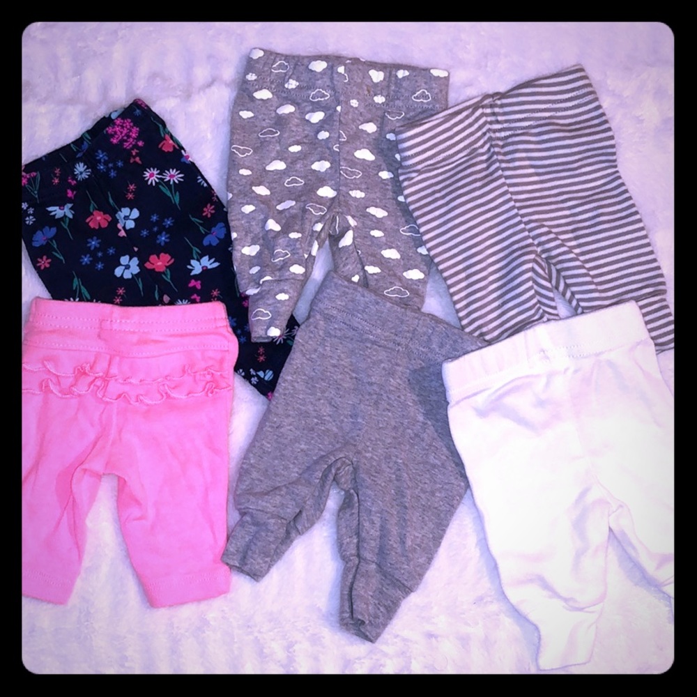 Set of 6 NEW Preemie Pants